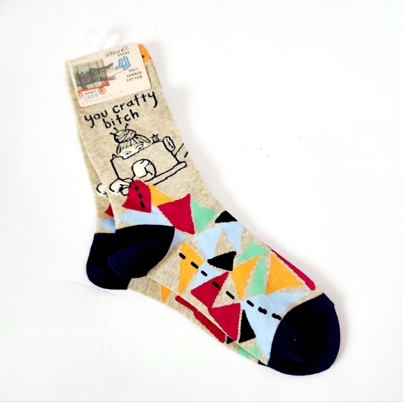 Blue Q You Crafty B!th Socks NWT - Picture 2 of 4